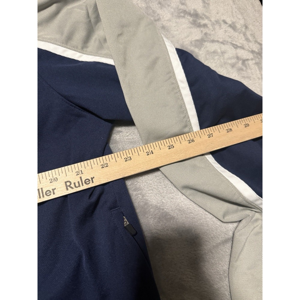 Nike Track Jacket Mens XL Navy Gray LO Basketball Dri Fit Elastic Hem & Cuff - Picture 2 of 5
